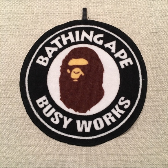 BAPE Busy Works Hand Towel Black